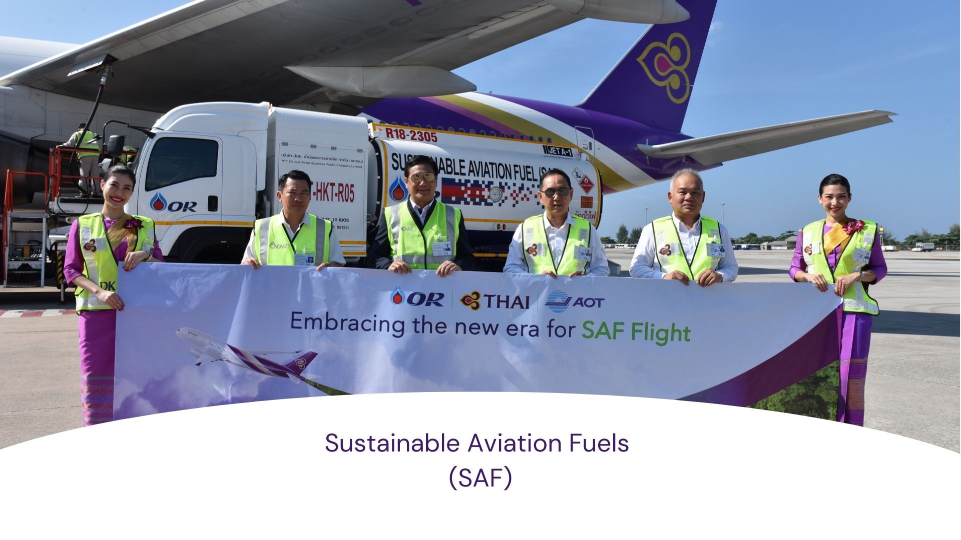 Thai Airways has partnered with OR to use Sustainable Aviation Fuel (SAF)