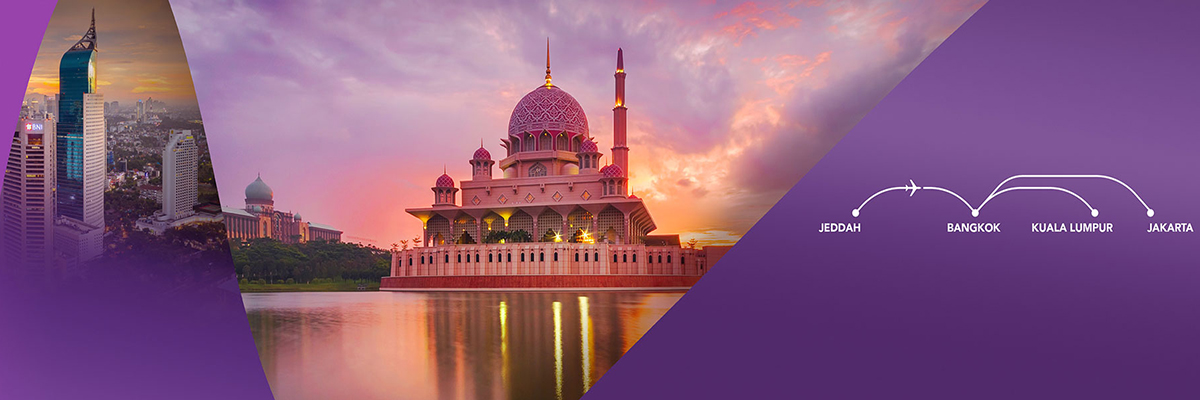 Thai Airways fly from Jeddah to Kuala Lumpur and Jakarta