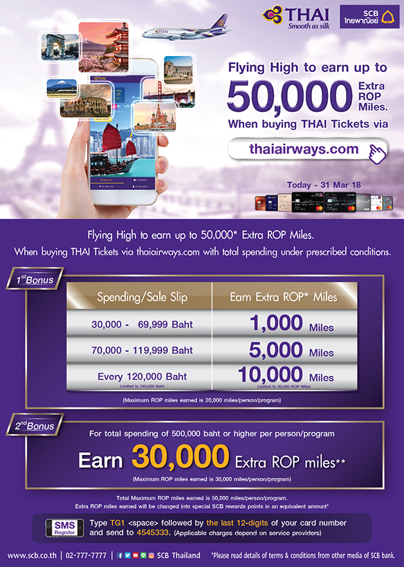 CoPromotion with SCB Promotions Thai Airways