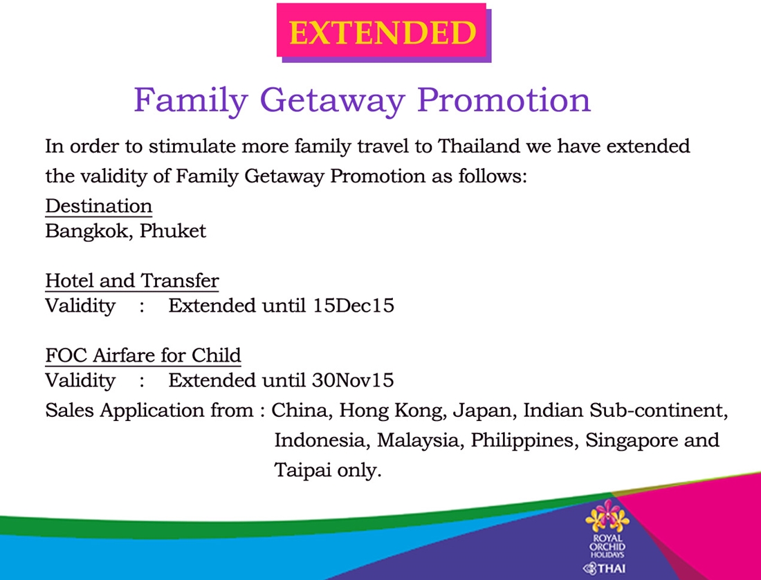 Extended Family Getaway Promotion